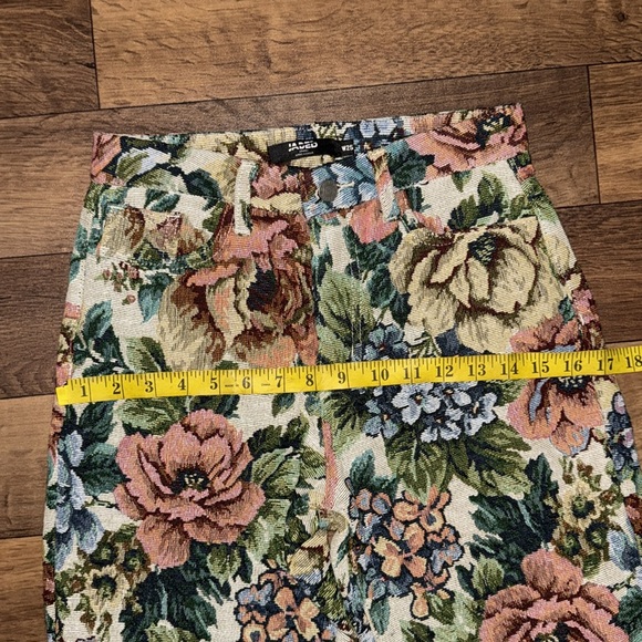 Jaded London Size 25 Floral Tapestry Boyfriend Fit Pants Streetwear Fashion Week - Picture 4 of 14